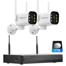 JENNOV 5MP 10CH NVR Outdoor Wireless Security Camera Audio System WIFI CCTV