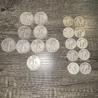 Lot of 19 Walking Liberty Half Dollars  & Standing Liberty Quarters 90% Silver