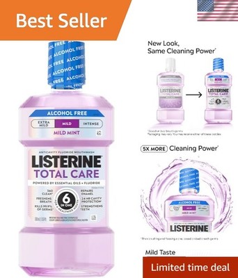 Listerine Total Care Mouthwash 500 mL - Strengthens Enamel & Fights Bad Breath