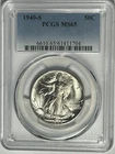 1940 S WALKING LIBERTY HALF DOLLAR PCGS MS 65