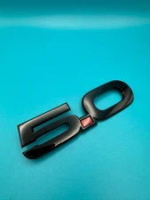 OEM 2015 - 2023 Ford Mustang GT 5.0 Black 5.5" Fender Driver Side Emblem LH