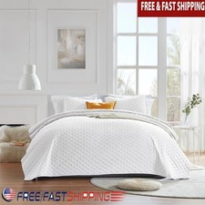 Ultra Soft Microfiber Quilt Set Reversible Bedding Coverlet Cozy Comfort Sleep