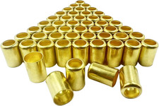 50PCS 7325 Hose Ferrules Brass Fitting, 0.560In ID X 1In Long for Air, Torch, Ac