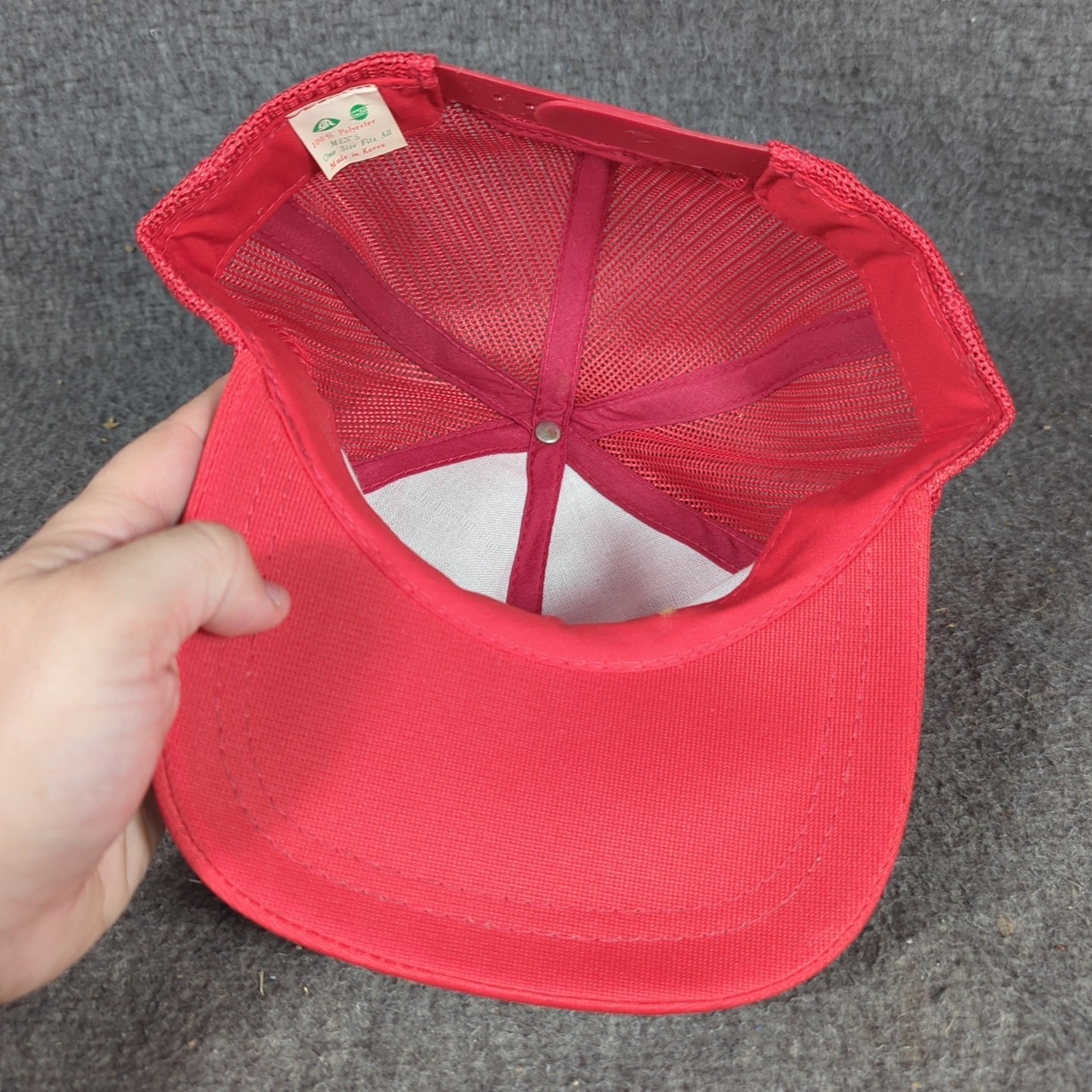 Vtg SnapBack Trucker Hat Cap Patch Front Mesh Coo… - image 5