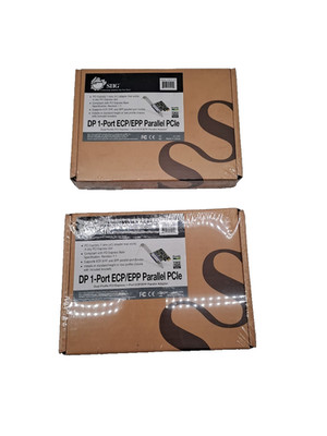 lOT OF 2 Siig JJ-E01211-S1 1-port PCI Express Parallel Adapter Dual Profile PCIe