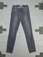Paige Verdugo Ultra Skinny Jeans Womens 27 Gray Denim Stretch Mid Rise 24x28
