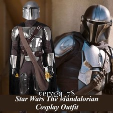 Star Wars The Mandalorian Outfit Costume Halloween Cosplay Helmet Armour Clothes