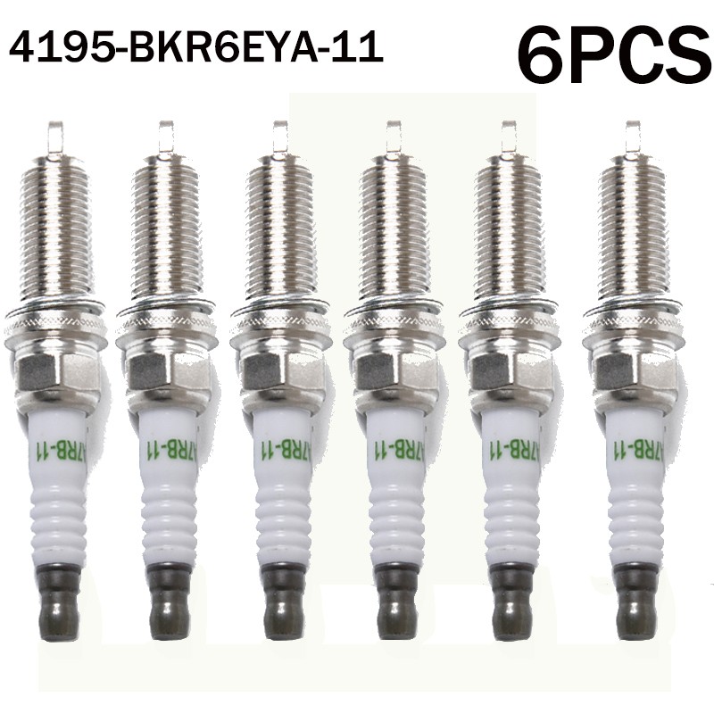 6X NGK 4195 / BKR6EYA V-Power Nickel Spark Plug Gap .031 For Mitsubishi Toyota