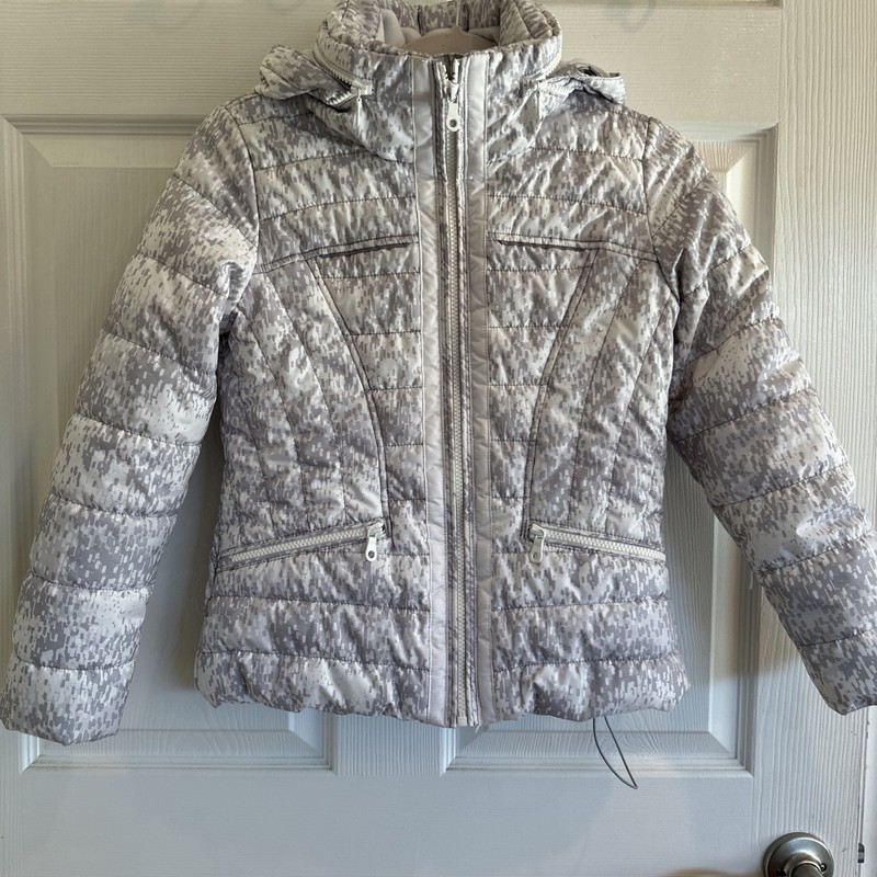 Poivre Blanc Kids Grey and White Ski Jacket Size 10 Excellent Condition