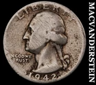 1942 Washington Quarter- Silver- Scarce Better Date No Reserve #J2502