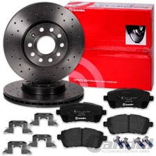 brembo GELOCHTE SPORT-BREMSSCHEIBEN + BELÄGE VORNE passend für FORD FIESTA 6 VI