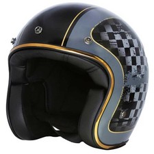 MERLIN BLACKBIRD JET RACER RETRO LOW PROFILE FIBREGLASS MOTORCYCLE BIKE HELMET