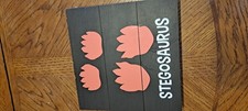3- Dinosaur Prints Wooden Wall Hangings 9x9x1.5