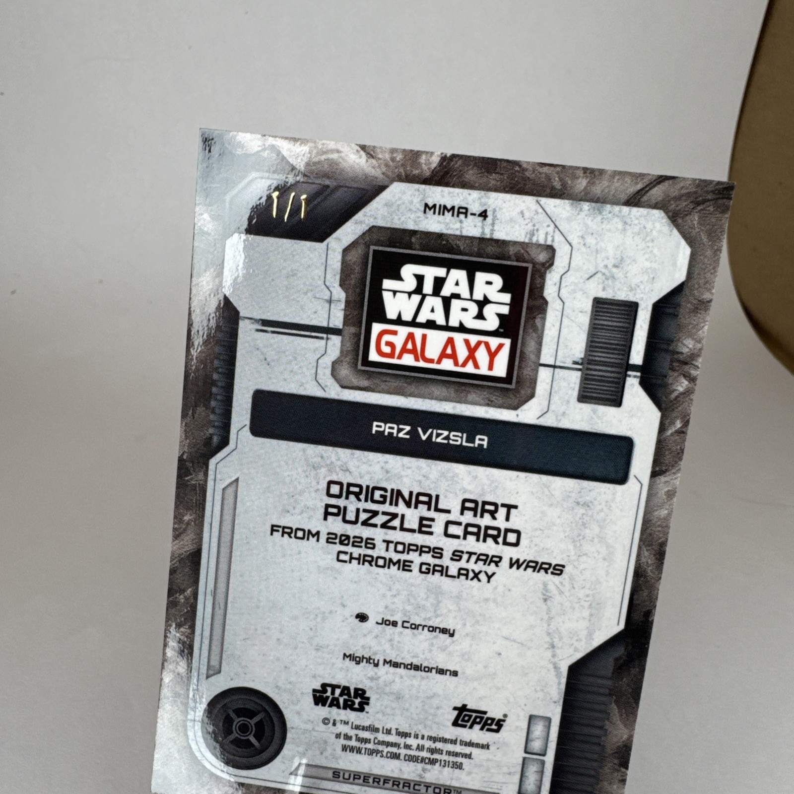 🥇 1/1 🥇 2026 Topps Chrome Star Wars Galaxy Paz Vizsla Puzzle Art Card view 4