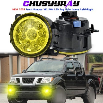 Fog Lights For 2010-2019 Nissan Frontier Driving Bumper Pair Lamps Yellow Lens