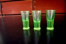 3x antik Schnapsglas Shot Glas Uranglas