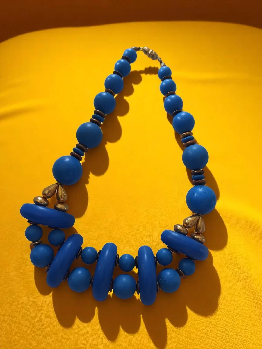 Collier Fantaisie Vintage – Gros Maillons Ancien, Doré, Occasion