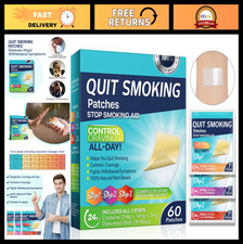 60 Pcs Quit Smoking Patches - Step 1 2 3 Anti-Smoking Aids, Fast-Acting Stickers