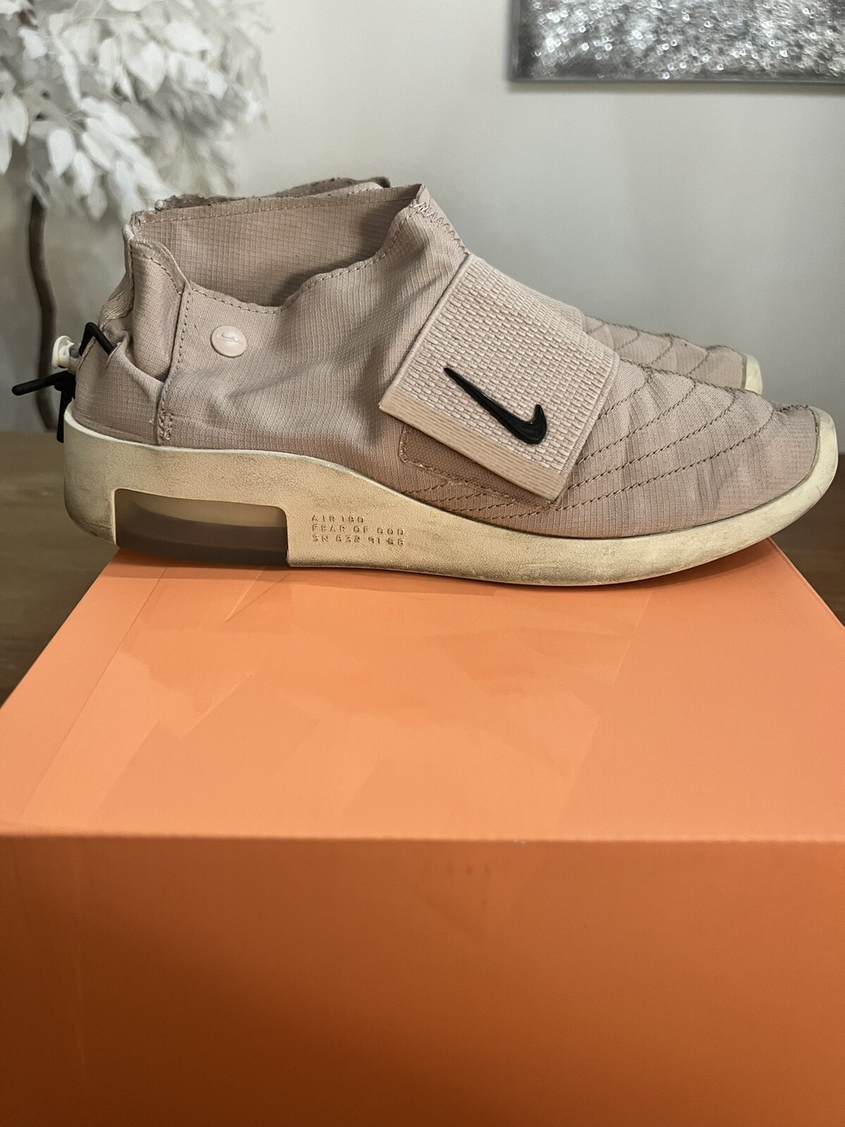 OFF WHITE X NIKE NIKE X FOG PAURA DI DIO AIR MOC PARTICLE BEIGE NERO VELA BIANCO SPORCO TAGLIA 7
