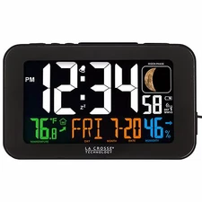617-1485B La Crosse Technology Atomic Color Digital Alarm Clock USB - Open Box