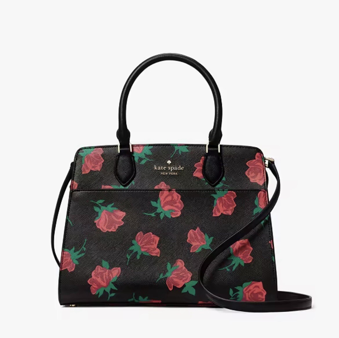 ショルダーバッグ・ポシェット Kate Spade Madison Floral Medium Satchel KM142 Kate Spade Madison Medium Top Zip Satchel Pink Multi