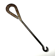 Antique Advertising Shoe Button Hook Tool  BOSTON SHOE STORE 5.25"