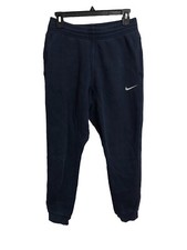 Vintage Nike Sweatpants Joggers Mens S Activewear Pants Cotton Swoosh Blue Logo