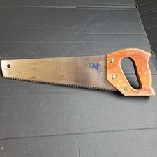 Irwin Carpenter Saw 14", Wood Handle Vintage