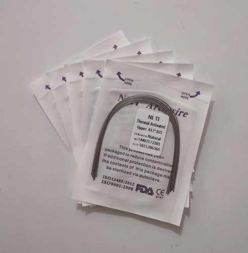 5 paquetes de cables dentales activados térmicamente Niti Arch ortodoncia rectangular naturaleza - Imagen 1 de 11