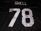 Art Shell Oakland Raiders Signed Black Football Jersey XL JSA