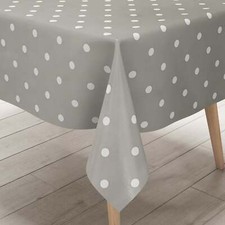 KEVKUS Wachstuch Tischdecke B1586-17 grau Punkte Polka Dots eckig rund oval