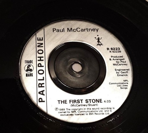 Paul McCartney THIS ONE/THE FIRST STONE 45 P/S Parlophone Imp R 6223 ENGLAND 89' - Picture 7 of 10