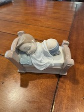 Rare Lladro Nao Snuggle Dreams 1504 Sleeping Boy in Bed Figurine Retired