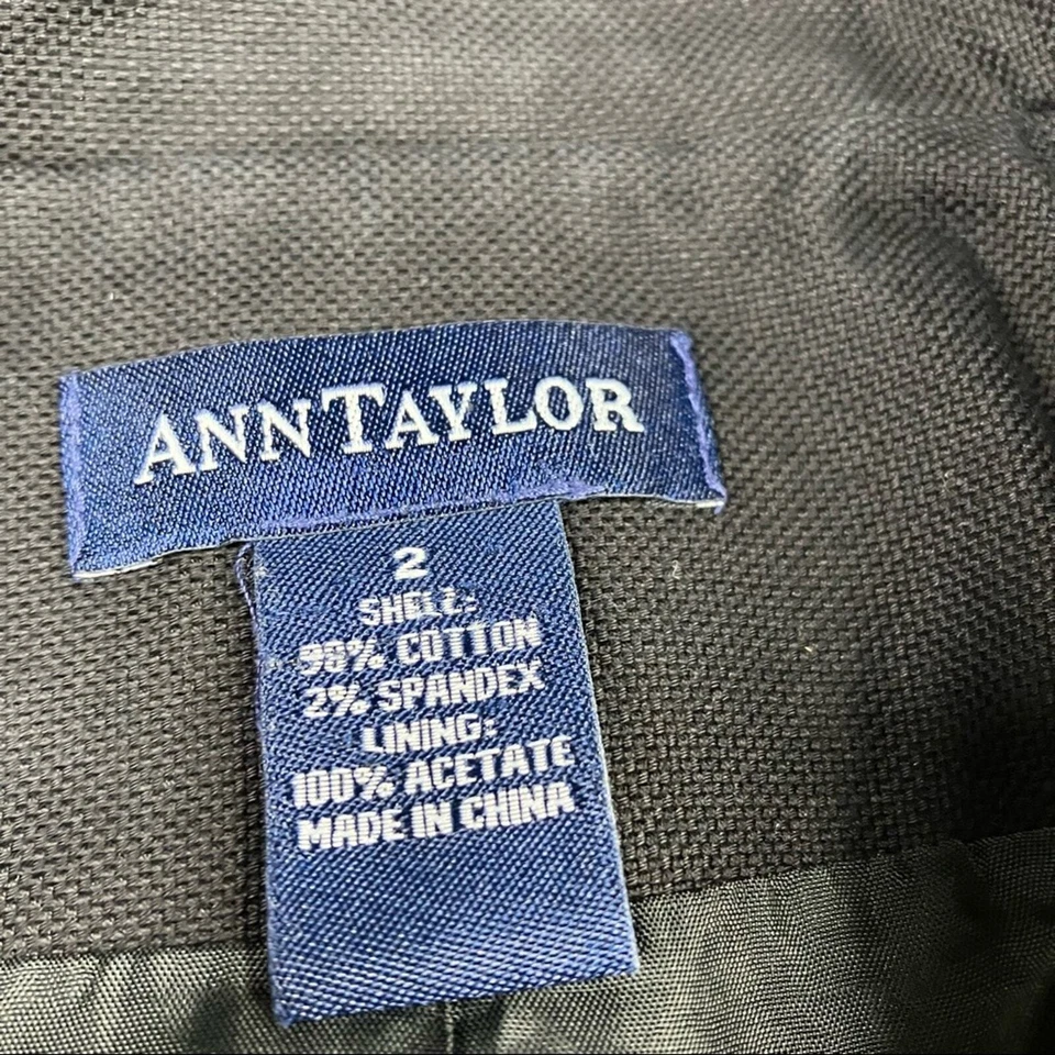 ANN TAYLOR | Chaqueta militar de carga con botones talla 2 negra Foto 4 de 4