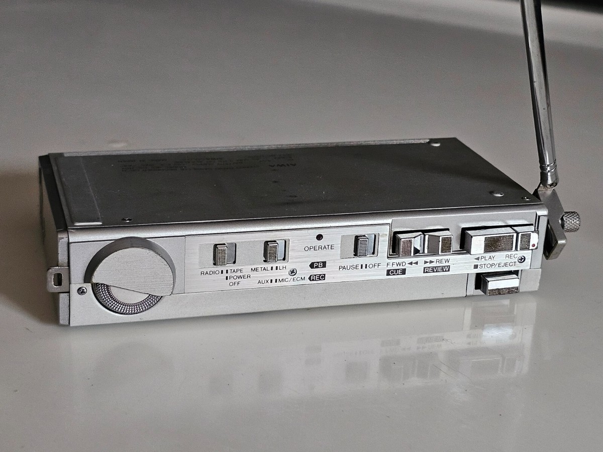 Super rare Aiwa CS-J1 Stereo Radio Cassette Recorder( Working with