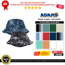 Adams ACVA101 Unisex Short Sleeve Vacationer Pigment Dyed Bucket Hat