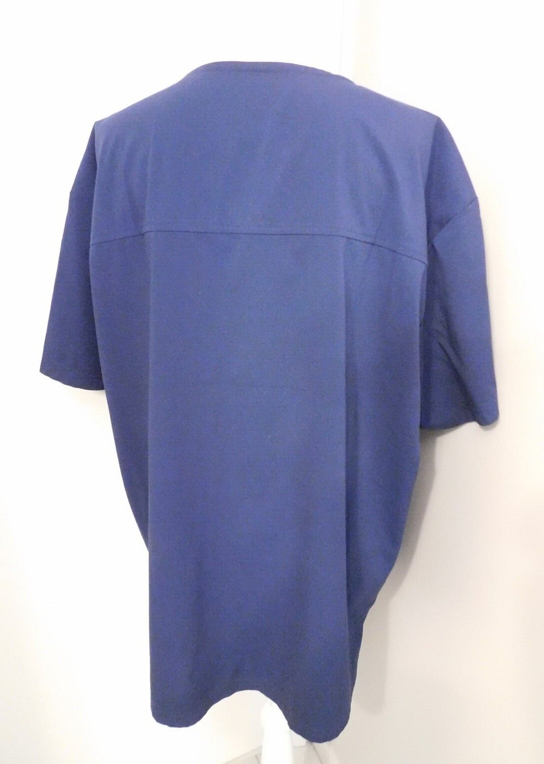 Women's Size XL Motion by Barco Navy Blue with Orange Bungee ID Loop Scrub Top image 5