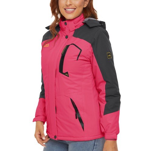 Ski Snowboard Thermal Warm Fleece Jacket Womens Work Rain Coat Windbreaker Parka - Picture 44 of 74