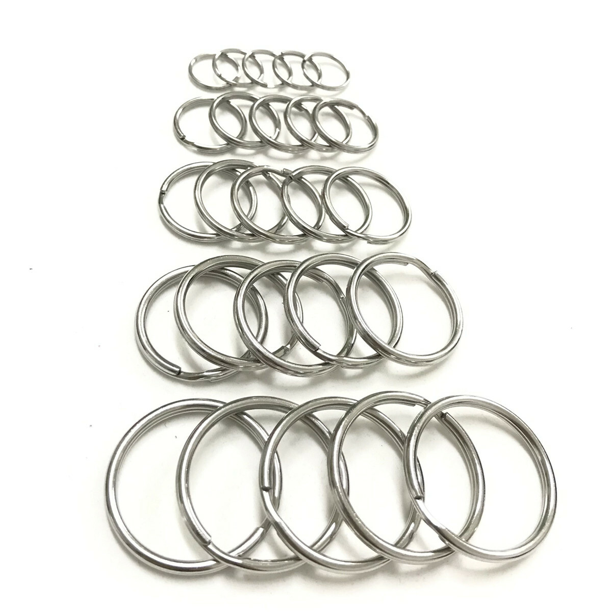 10100 Stainless Steel Key Rings Split Round Wire Keychain Jump Ring