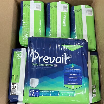 Prevail Disposable Underwear Extra Extra Large XXL - 72 Count - SHIPS FAST