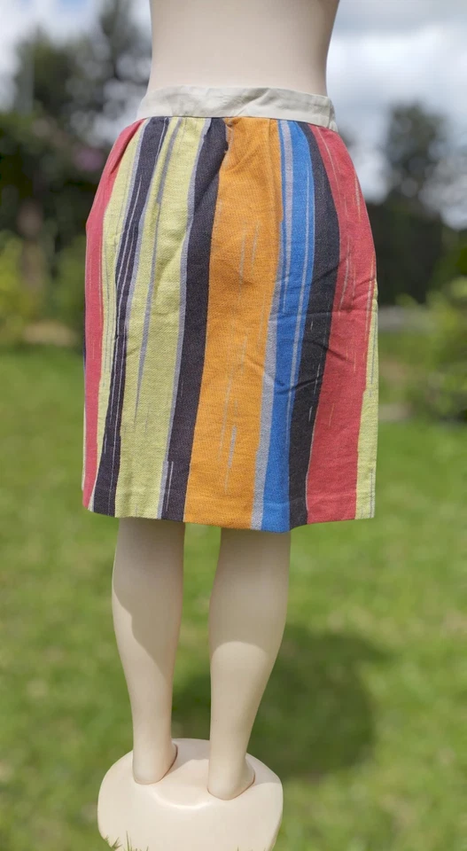 Falda para mujer Tsumori Chisato hasta la rodilla algodón cuero estampado abstracto talla 2 Foto 4 de 4