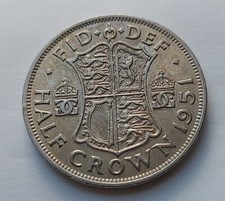 1951 King George VI Halfcrown Circulated Condition Still A Very High Grade Coin