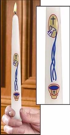 CANDLE-BAPTISMAL-MY BAPTISM-TAPER-7/8" X 10" - Picture 1 of 1