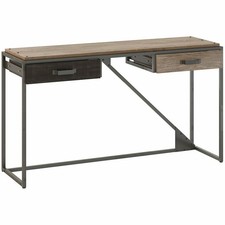 Refinery Console Table with Drawers in Rustic Gray - Engineered Wood