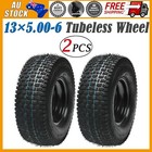 2 Pack 13x5-6 13x5.00-6 4PLY 6" Tubeless Wheel For Lawn Mower ATV Garden Tractor