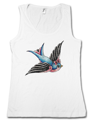 OLDSCHOOL TATTOO SWALLOW TANK TOP GYM - Rockabella Schwalbe Pin Up Candy