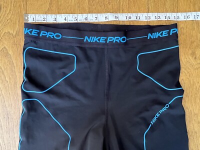 NIKE PRO Biker Shorts, Women’s Size Large Black And Blue