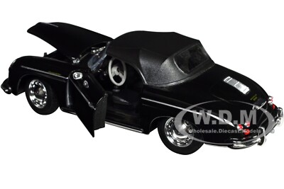 PORSCHE 356A SPEEDSTER SOFT TOP BLACK 1/24 DIECAST MODEL CAR