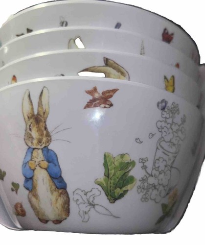 Beatrix Potter Peter Rabbit Juego de 4 Cuencos de Postre de Cereal Spring Ramekins Nuevo - Imagen 9 de 9