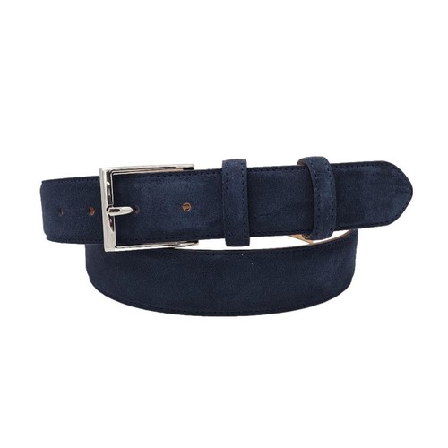 Cintura in vera pelle scamosciata 3,5 cm con fibbia 100% Nichel free - Imagen 19 de 53